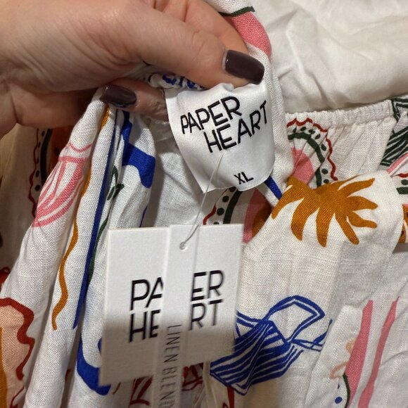 🏷 *NWT* ✨🍋 Paper Heart Amalfi Print Tie-Waist Maxi Dress 🍹✨ Paper Heart - Picture 8 of 9